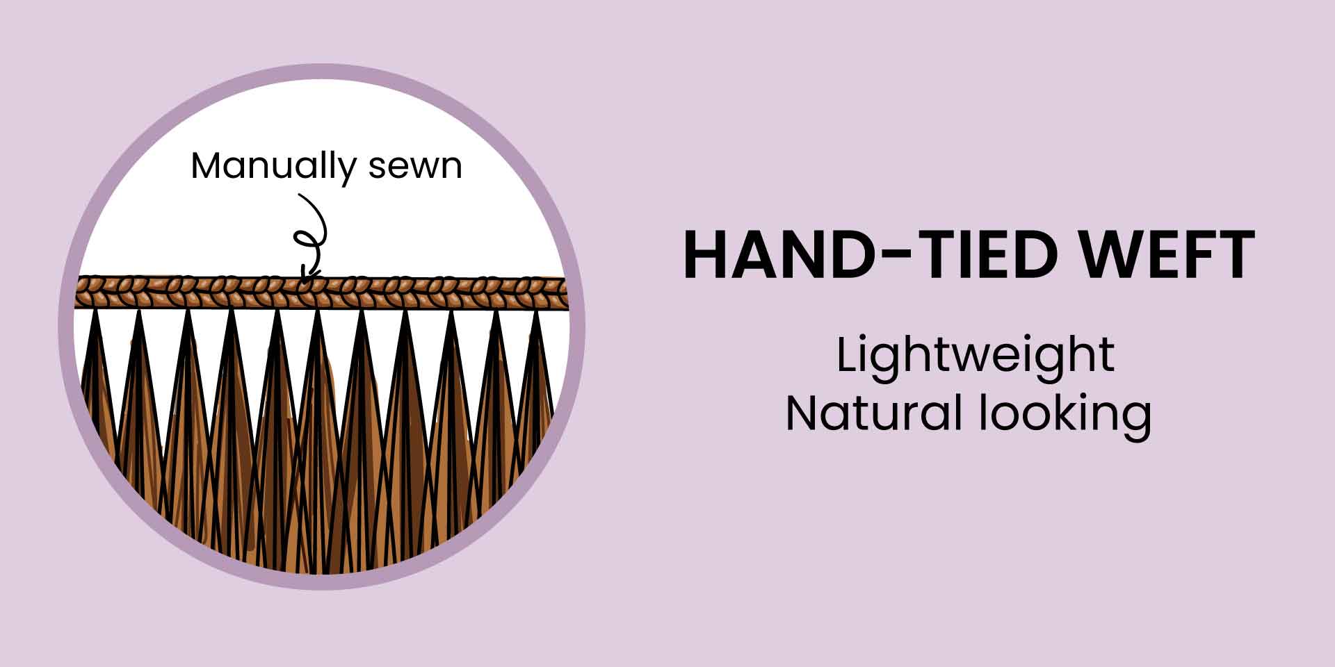 hand-tied weft hair extensions